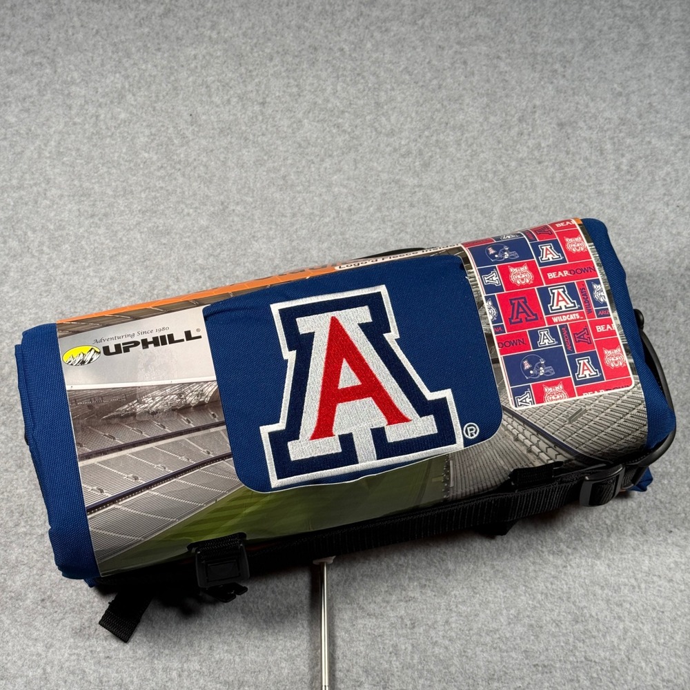 Uphill University of Arizona Wildcats Stadium Blanket Blue Fleece 65x55 NEW